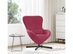 Cadeira Relax | Cadeira ovo vermelho tinto 63x73x90 cm Veludo SHL948976