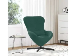 Cadeira Relax | Cadeira ovo Verde-escuro 63x73x90 cm Veludo SHL270031