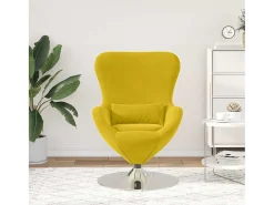 Cadeira Relax | Cadeira ovo Amarelo 63x73x90 cm Veludo SHL165552