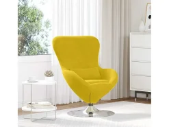 Cadeira Relax | Cadeira ovo Amarelo 63x73x90 cm Veludo SHL165552