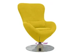 Cadeira Relax | Cadeira ovo Amarelo 63x73x90 cm Veludo SHL165552