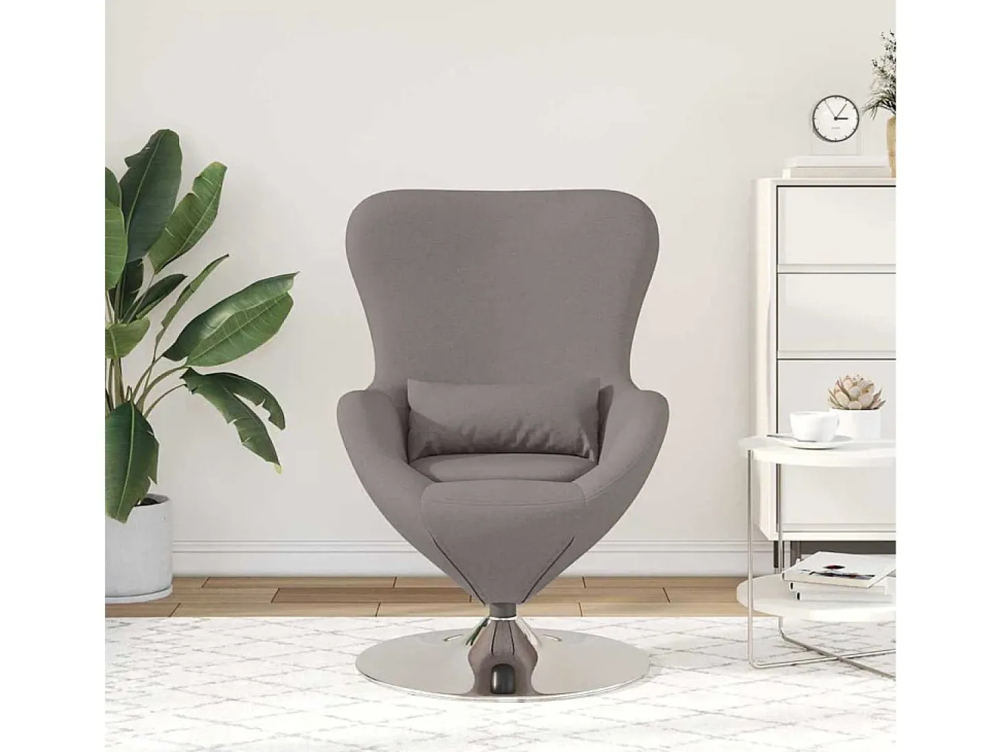 Cadeira Relax | Cadeira ovo Cinzento-acastanhado 63x73x90 cm tecido SHL420613