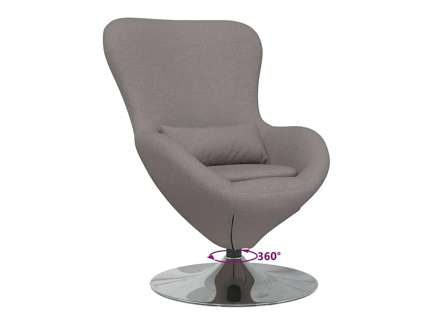 Cadeira Relax | Cadeira ovo Cinzento-acastanhado 63x73x90 cm tecido SHL420613