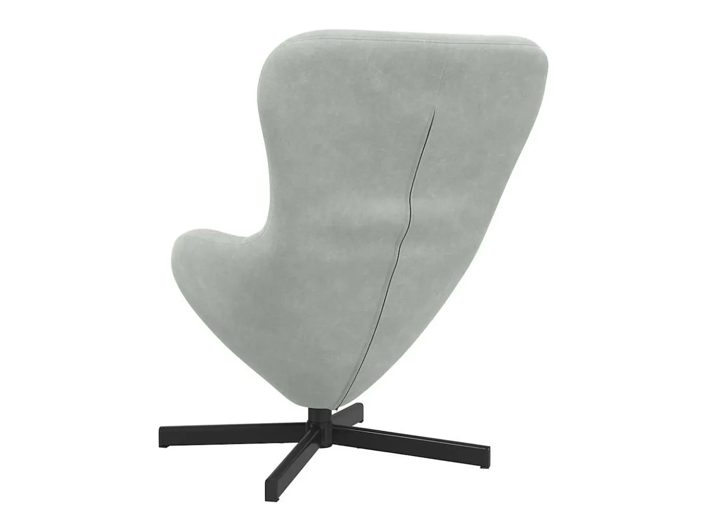 Cadeira Relax | Cadeira ovo Cinzento-claro 63x73x90 cm Veludo SHL501800