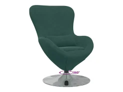 Cadeira Relax | Cadeira ovo Verde-escuro 63x73x90 cm Veludo SHL644063