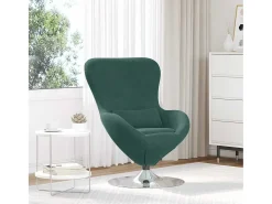 Cadeira Relax | Cadeira ovo Verde-escuro 63x73x90 cm Veludo SHL644063
