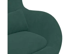 Cadeira Relax | Cadeira ovo Verde-escuro 63x73x90 cm Veludo SHL644063