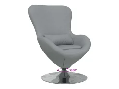 Cadeira Relax | Cadeira ovo Cinzento-claro 63x73x90 cm tecido SHL651963
