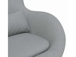 Cadeira Relax | Cadeira ovo Cinzento-claro 63x73x90 cm tecido SHL651963