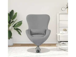 Cadeira Relax | Cadeira ovo Cinzento-claro 63x73x90 cm tecido SHL651963