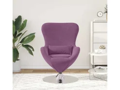Cadeira Relax | Cadeira ovo Roxo 63x73x90 cm Veludo SHL505194