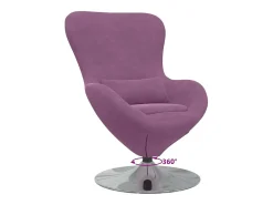 Cadeira Relax | Cadeira ovo Roxo 63x73x90 cm Veludo SHL505194