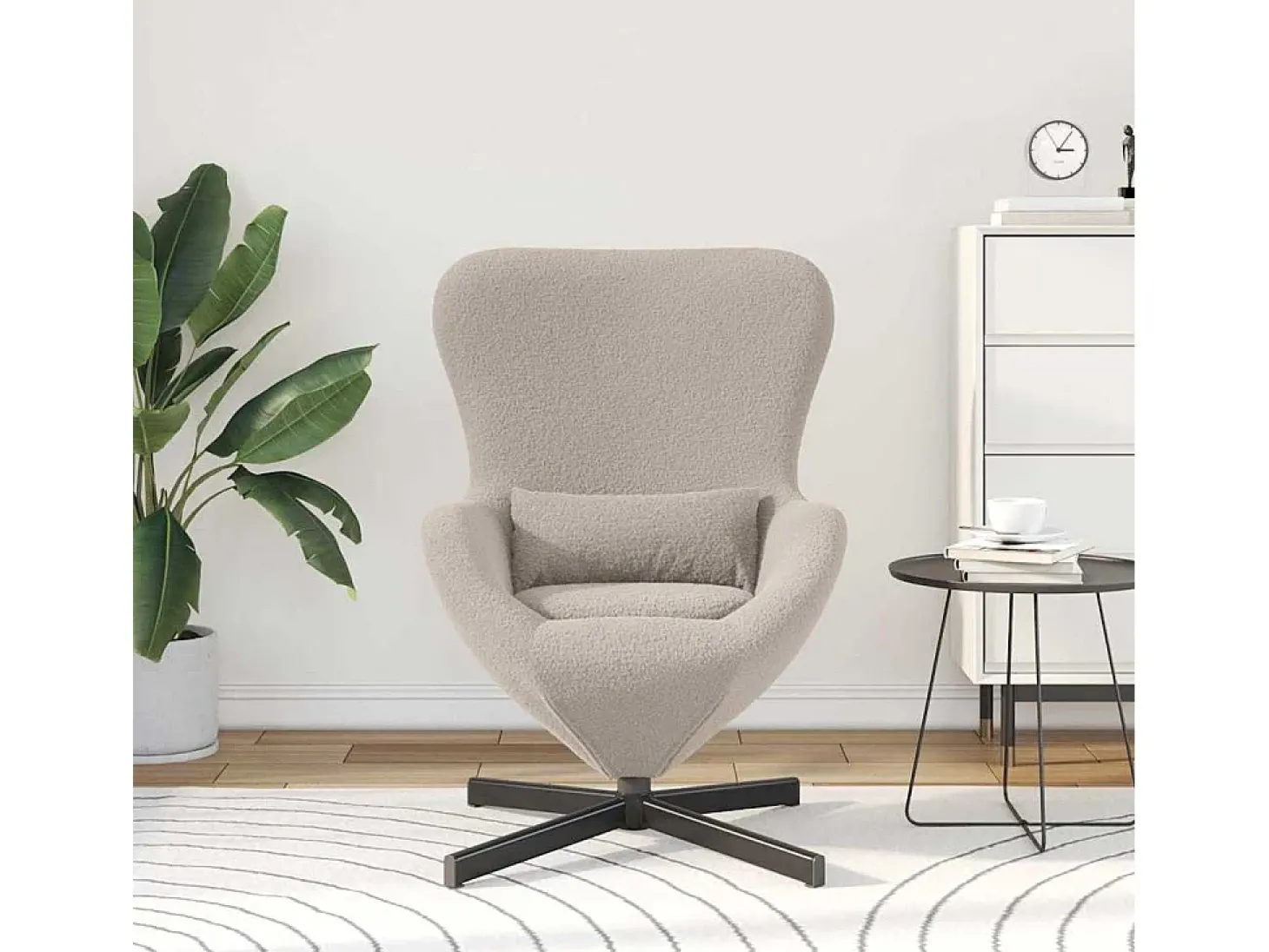 Cadeira Relax | Cadeira ovo Cinzento-claro 63x73x90 cm SHL342391