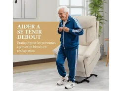 Cadeira relax de veludo cotelê com elevador elétrico, controle remoto, bolso lateral, regulável 90°-160°, Bege