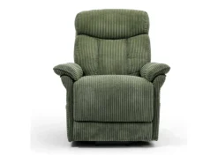 Cadeira relax de veludo cotelê com elevador elétrico, controle remoto, bolso lateral, regulável 90°-160°, Verde