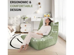Cadeira Strazy na Caterpillar Green - assento profundo 62cm - 80x85x84cm