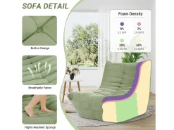 Cadeira Strazy na Caterpillar Green - assento profundo 62cm - 80x85x84cm