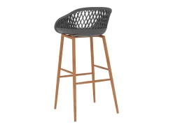 Cadeiras de bar 2 pcs cinzento
