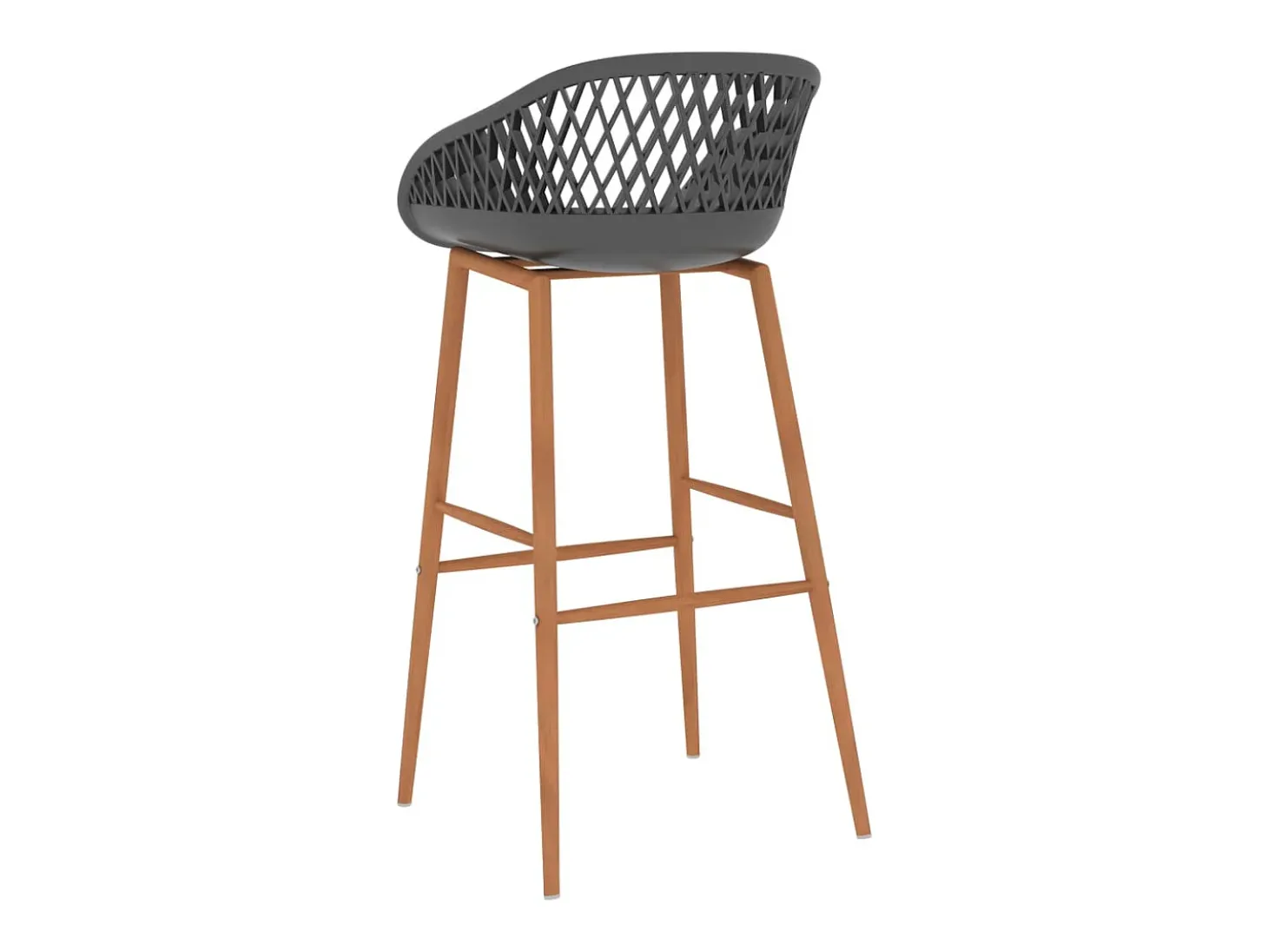 Cadeiras de bar 2 pcs cinzento