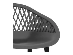 Cadeiras de bar 2 pcs cinzento