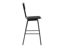 Cadeiras de bar 2 pcs contraplacado maciço e aço preto PT410424
