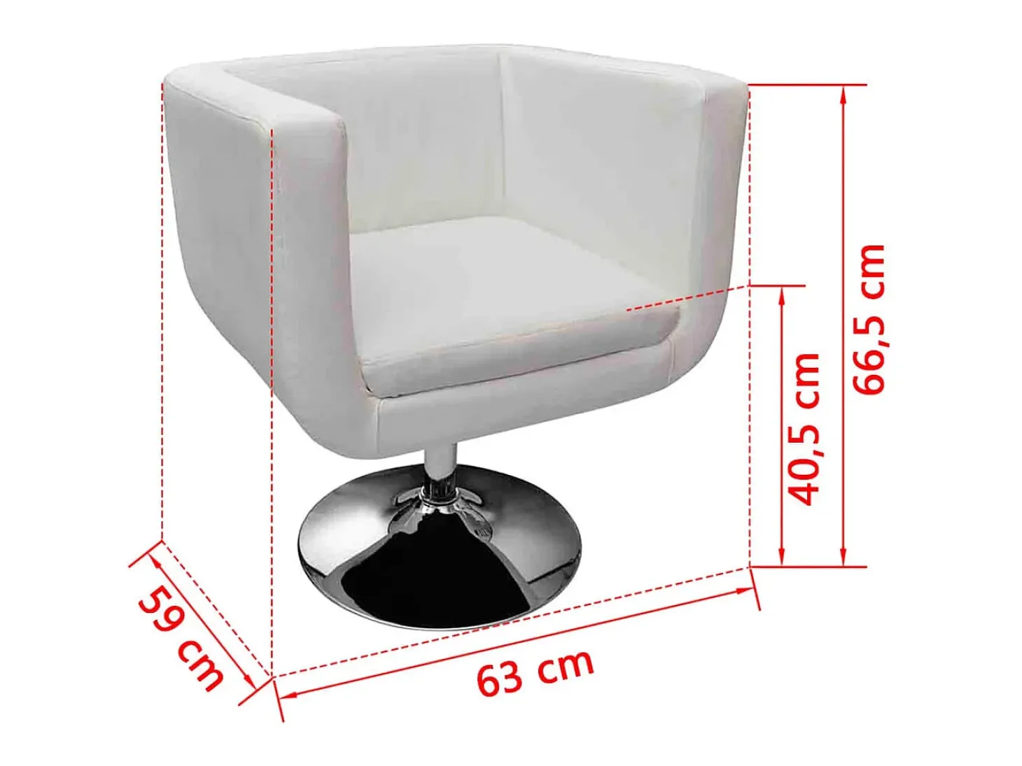 Cadeiras de bar 2 pcs couro artificial branco PT740522