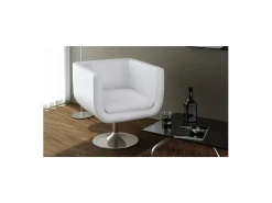 Cadeiras de bar 2 pcs couro artificial branco PT740522