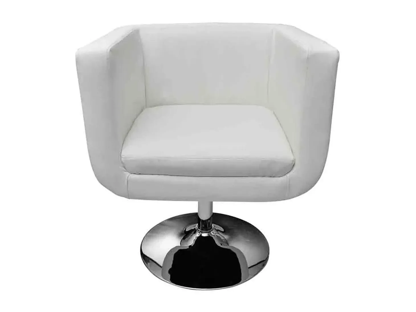 Cadeiras de bar 2 pcs couro artificial branco PT740522
