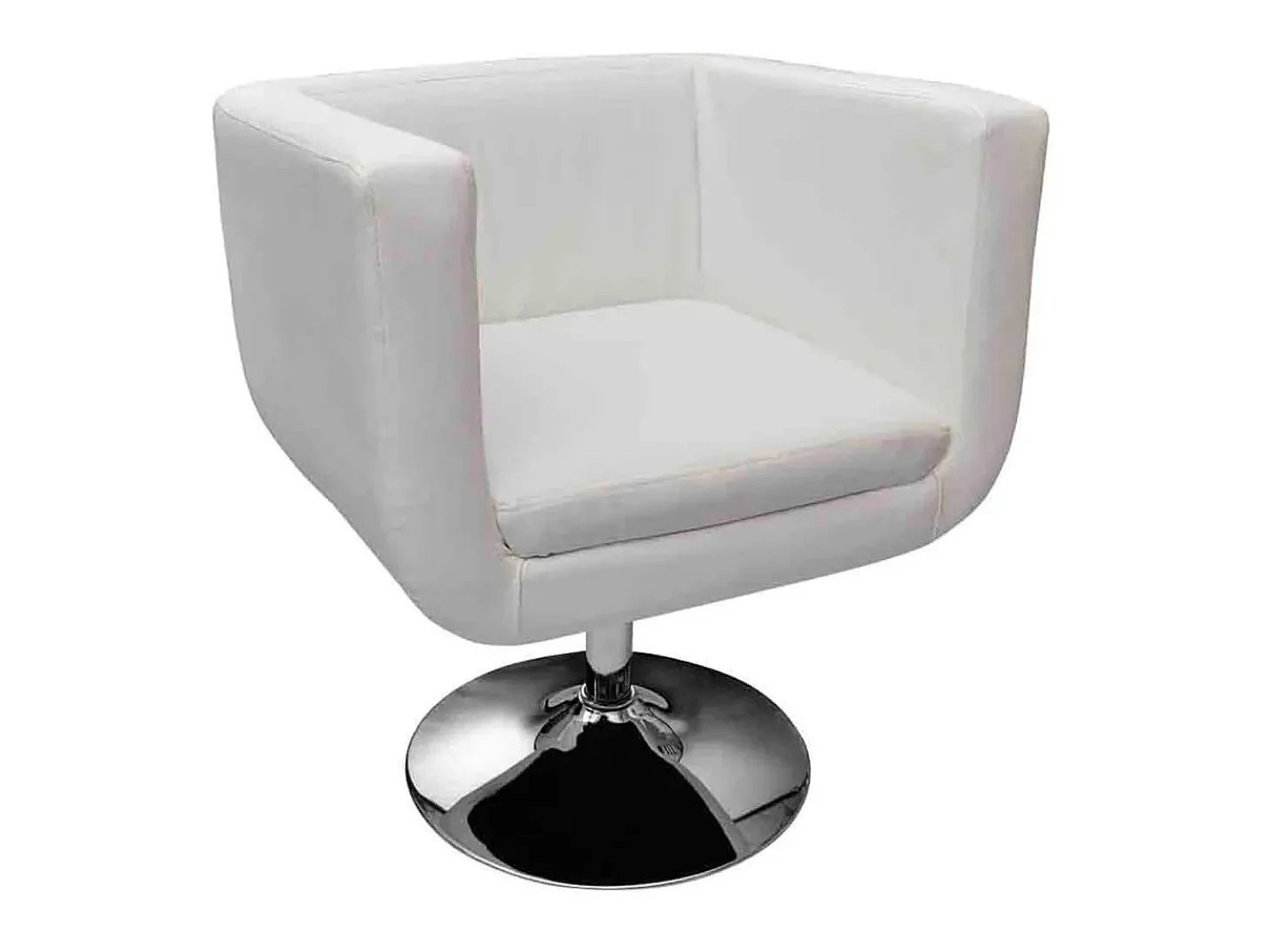 Cadeiras de bar 2 pcs couro artificial branco PT740522