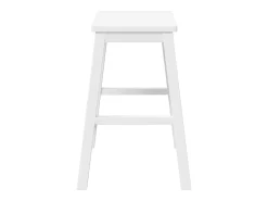 Cadeiras de bar 2 pcs madeira de seringueira maciça branco