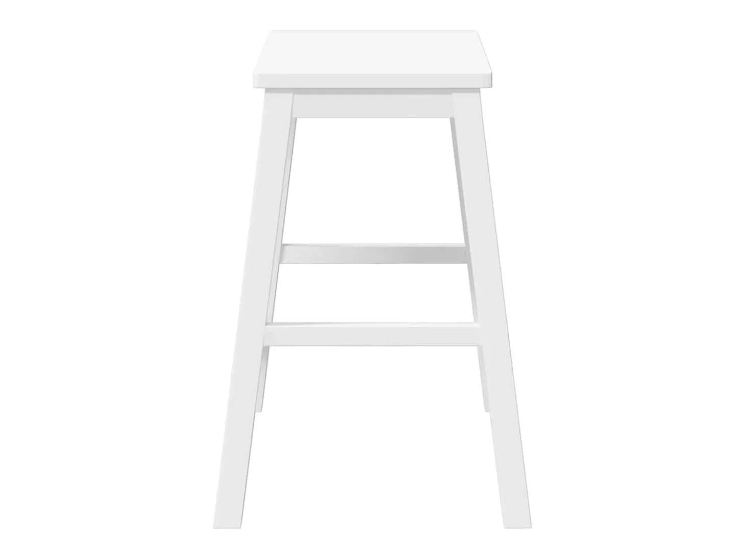 Cadeiras de bar 2 pcs madeira de seringueira maciça branco