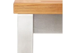 Cadeiras de bar 4 pcs madeira acácia maciça e aço inoxidável PT858518