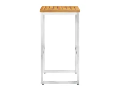Cadeiras de bar 4 pcs madeira acácia maciça e aço inoxidável PT858518