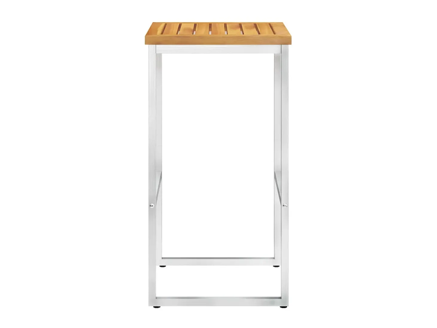 Cadeiras de bar 4 pcs madeira acácia maciça e aço inoxidável PT858518
