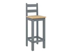 Cadeiras de bar 2 pcs madeira de pinho maciça cinzento PT276612