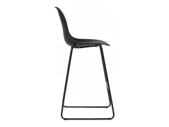 Cadeiras de bar 2 pcs plástico preto