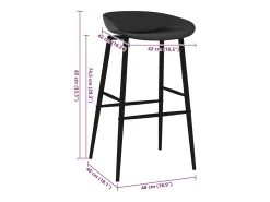 Cadeiras de bar 4 pcs preto
