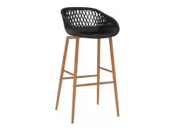 Cadeiras de bar 4 pcs preto