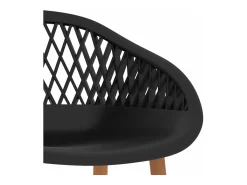Cadeiras de bar 2 pcs preto