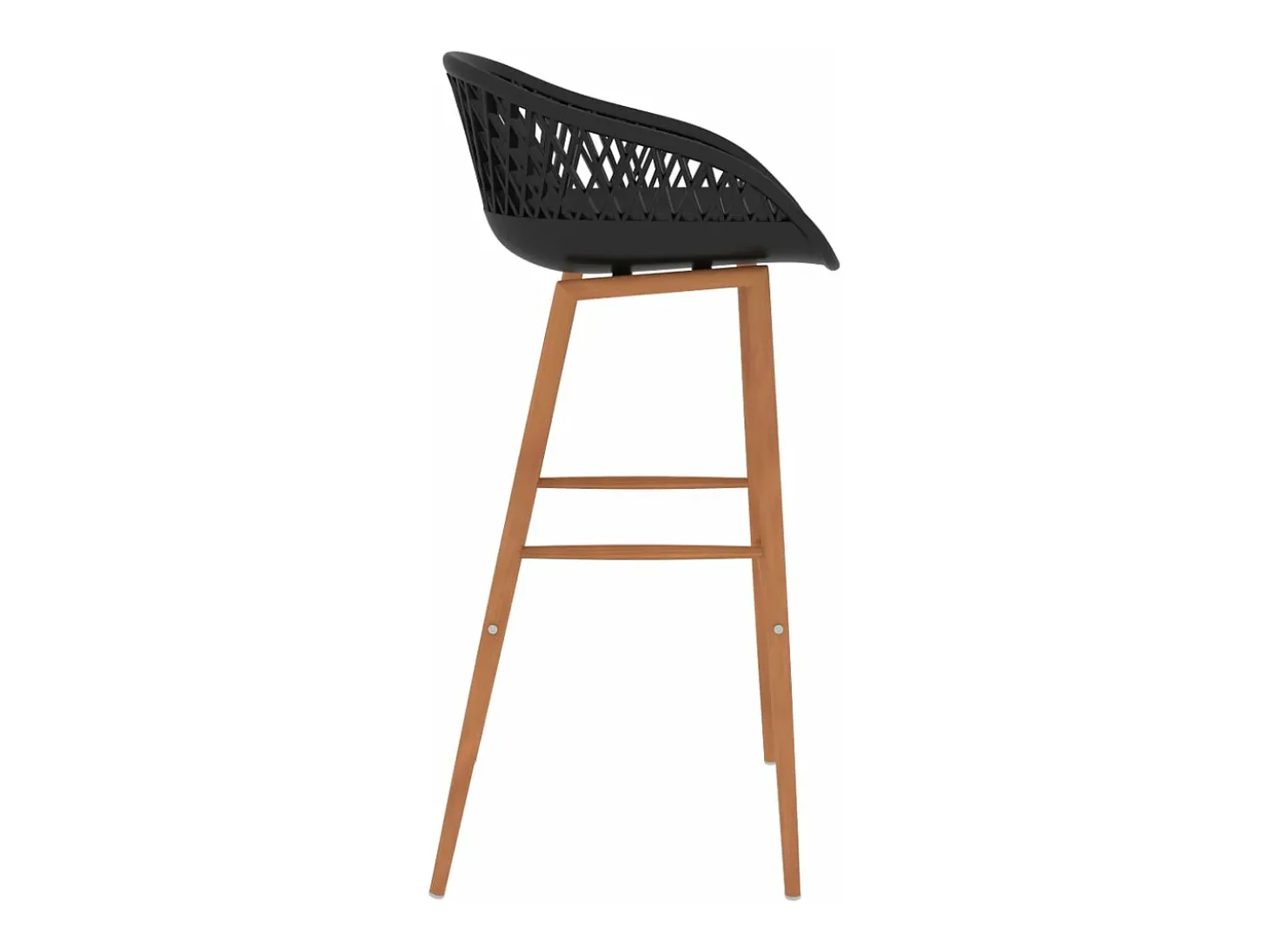 Cadeiras de bar 2 pcs preto