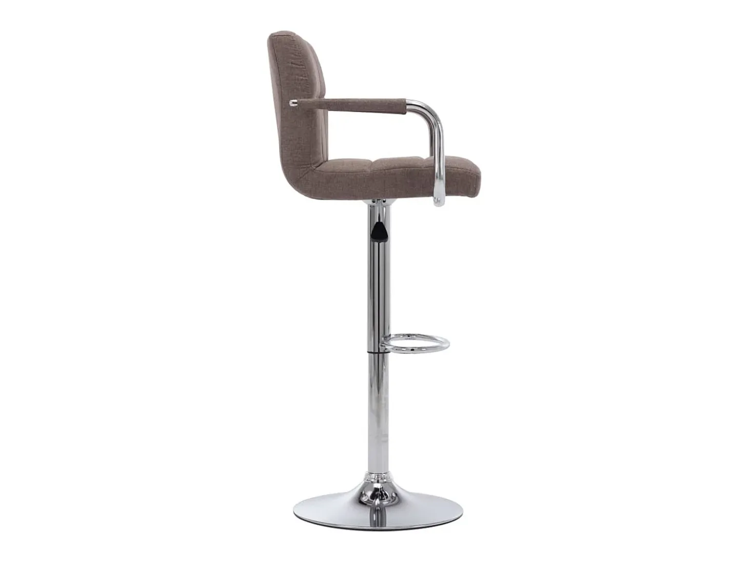 Cadeiras de bar 2 pcs tecido cinzento-acastanhado