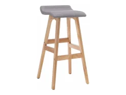 Cadeiras de bar 2 pcs tecido cinzento-claro PT752568