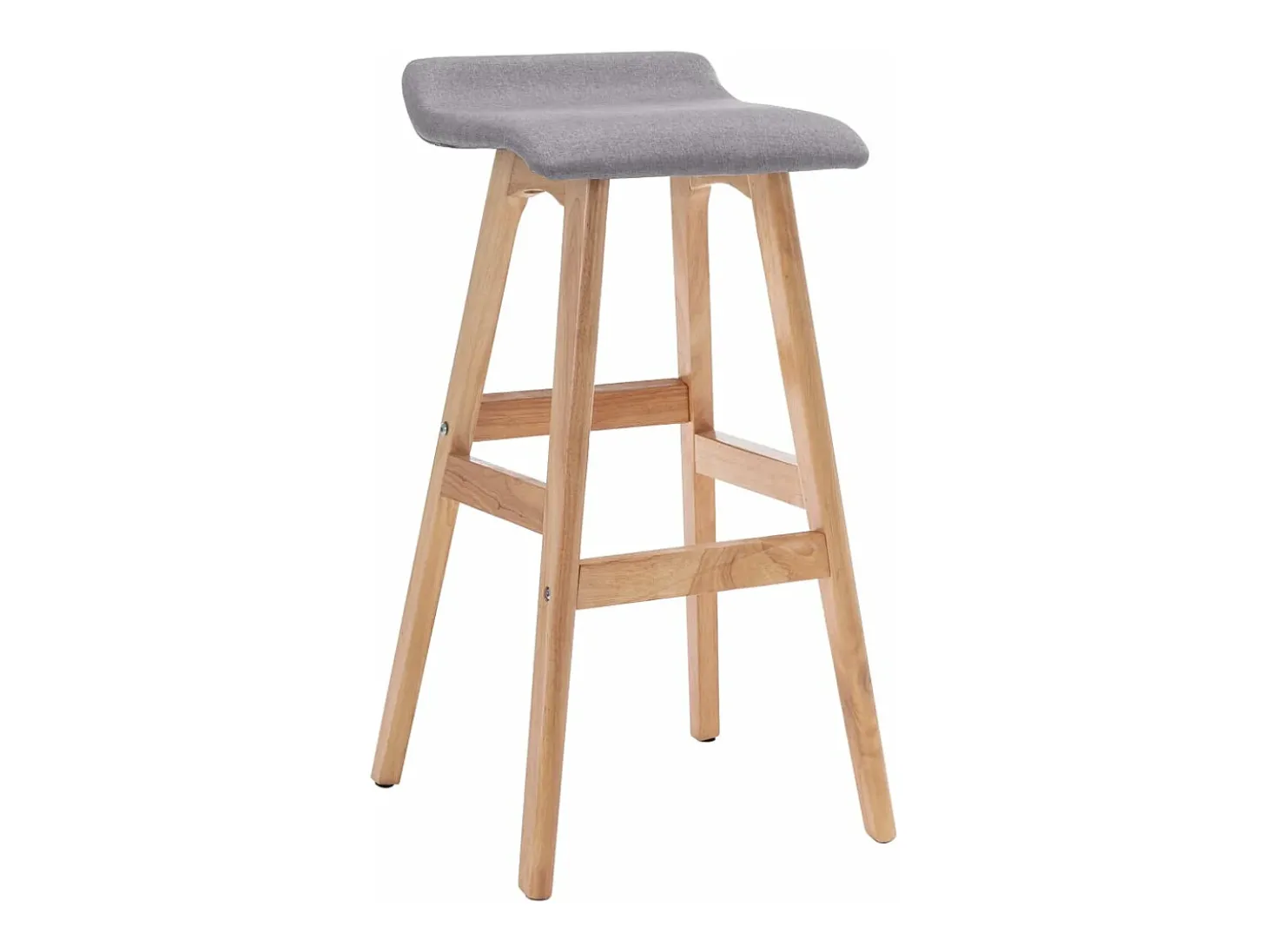 Cadeiras de bar 2 pcs tecido cinzento-claro PT752568