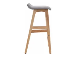 Cadeiras de bar 2 pcs tecido cinzento-claro PT752568