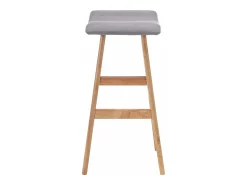 Cadeiras de bar 2 pcs tecido cinzento-claro PT752568