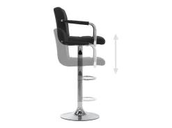 Cadeiras de bar 2 pcs tecido preto