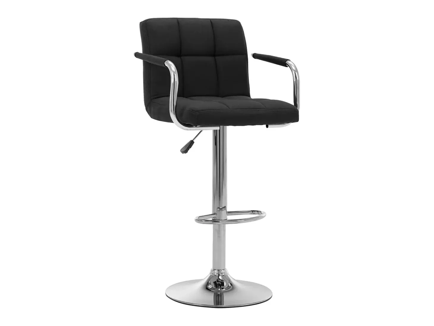 Cadeiras de bar 2 pcs tecido preto
