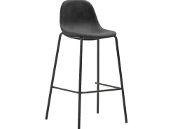 Cadeiras de bar 4 pcs tecido cinzento-escuro PT754944