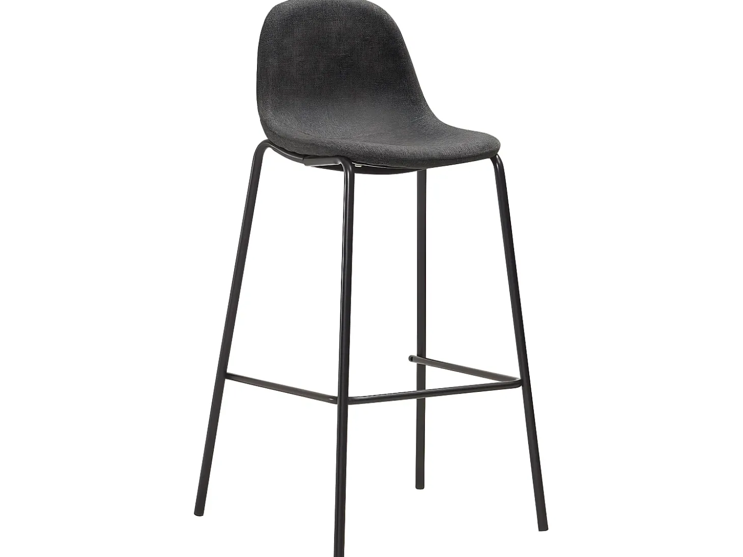 Cadeiras de bar 4 pcs tecido cinzento-escuro PT754944