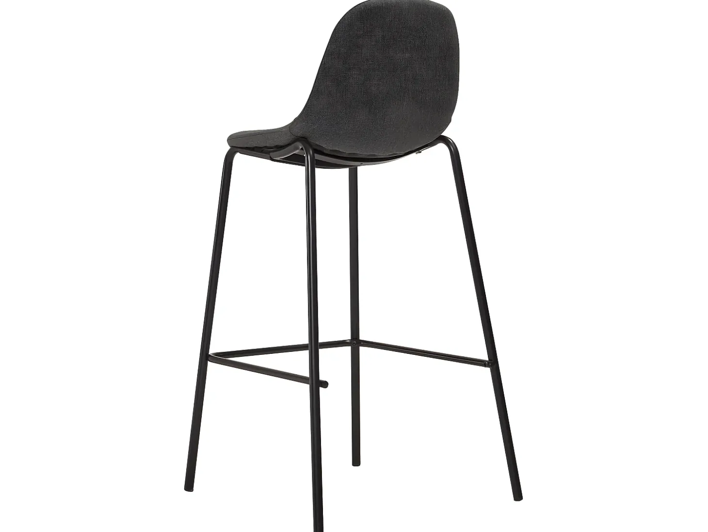 Cadeiras de bar 4 pcs tecido cinzento-escuro PT754944